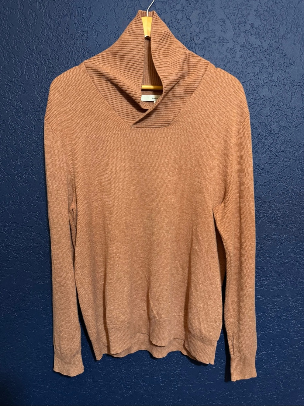 Men's Turtleneck Sweater in Warm Tan